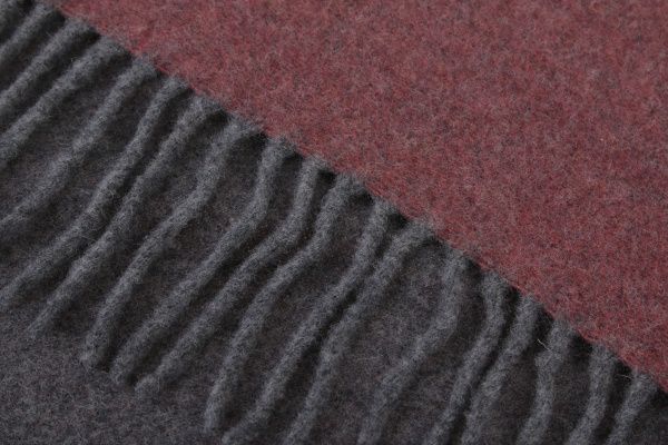 Плед Plaid rouge-graphit 130x170 см бордовий/графіт Billerbeck 