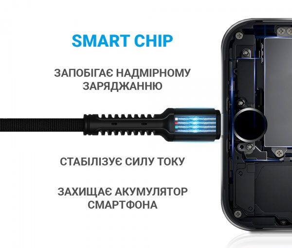 Кабель MakeFuture USB Type-C – USB Type-C 1 м denim grey (MCB-CD4GR) 18W 