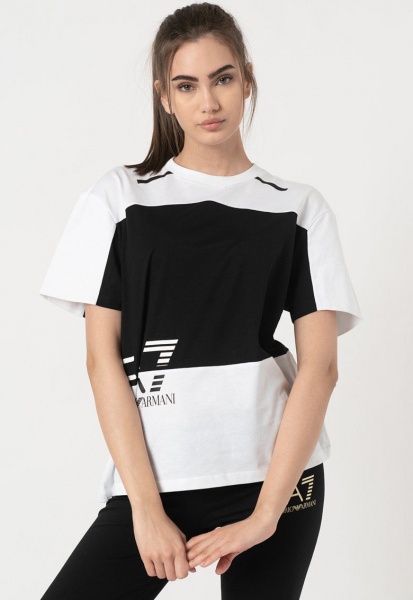 Футболка EA7 T-SHIRT 3KTT04-TJ9ZZ-1100 р.S білий