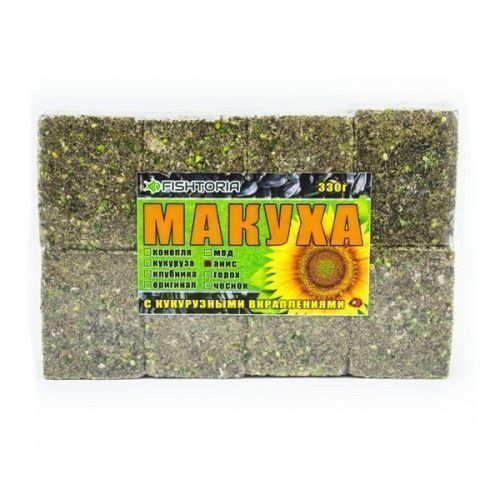 Макуха Fishtoria ПРЕСОВАННАЯ С ВКРАПЛЕНИЯМИ (8ШТ) 330 г анис