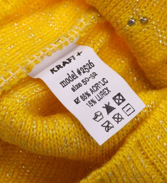 Шапочка дитяча для дівчинки Kraft+ 9513 р.50-52 жовтий 