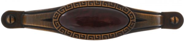 Мебельная ручка DF 65 G4A/13 96 мм античная бронза/коричневый DC