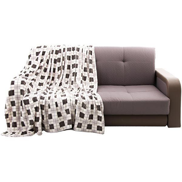 Плед мікрофібра Underprice Клітинка сірий 160x200 см