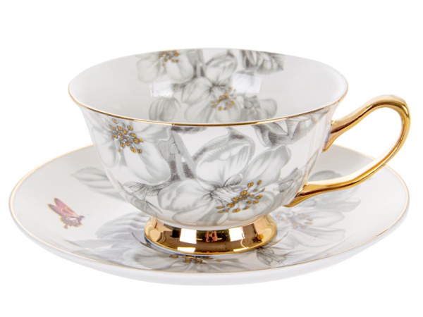 Чашка чайна з блюдцем Валері Gray 200 мл 975-020 Lefard