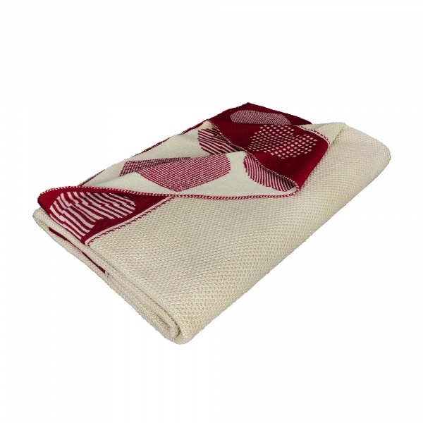 Плед Сердце 100x150 см беж Прованс