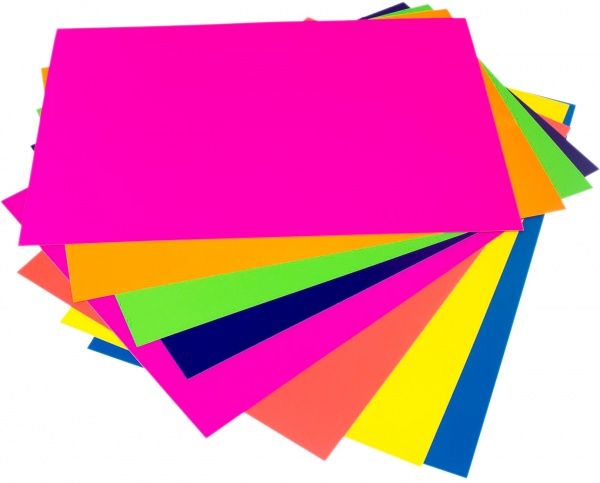 Набор картона цветного, Флуоресцентный А4 8 цветов