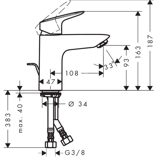 Смеситель для умывальника Hansgrohe MyCube L 71011000