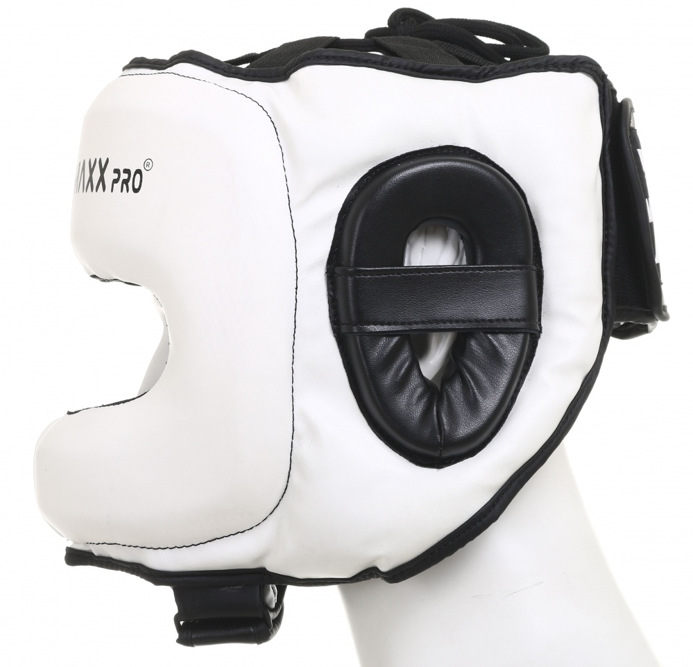 Шлем боксерский MaxxPro р. M AHG-700 Black/White vynil M черный