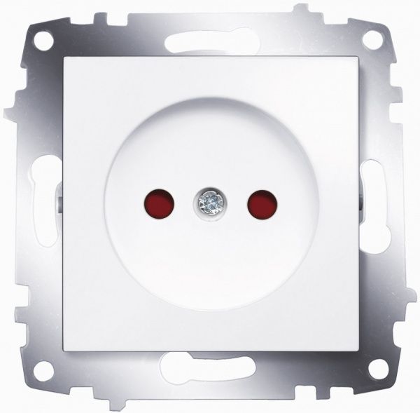Розетка без заземлення ABB Cosmo зі шторками білий 619-010200-286