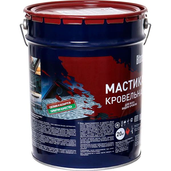 Мастика бітумно-полімерна BITAREL Покрівельна 20 л