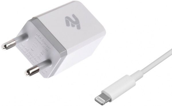 Сетевое зарядное устройство 2E USB:DC5V/2.1A +кабель Lightning 2.4A 