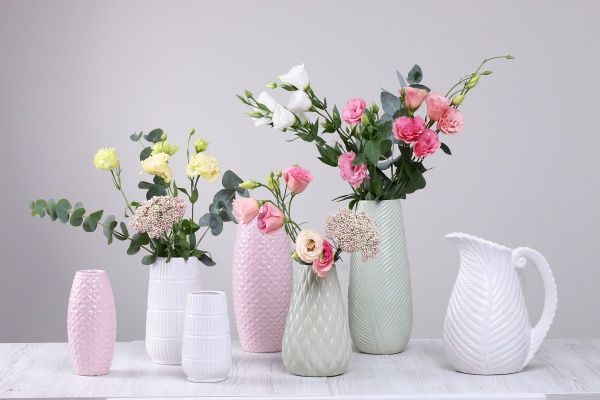 Ваза 10,8x24,8 см розовая Dehua