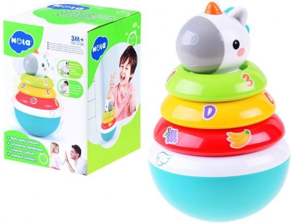 Игрушка развивающая Hola Пирамидка Единорог 3136