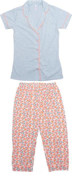 Комплект женский Nika Isik 19013 р. XL серый с оранжевым 