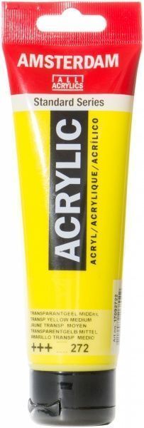 Фарба акрилова № 272 Прозорий жовтий середній 120 мл Amsterdam Standart Royal Talens