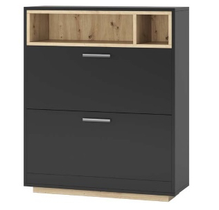 Тумба для обуви Хайди 320x850x1090 мм / дуб артизан / антрацит 