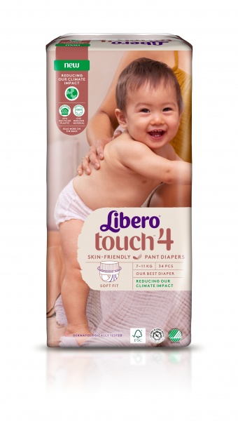 Подгузники-трусики Libero Touch 4 7-11 кг 34 шт.