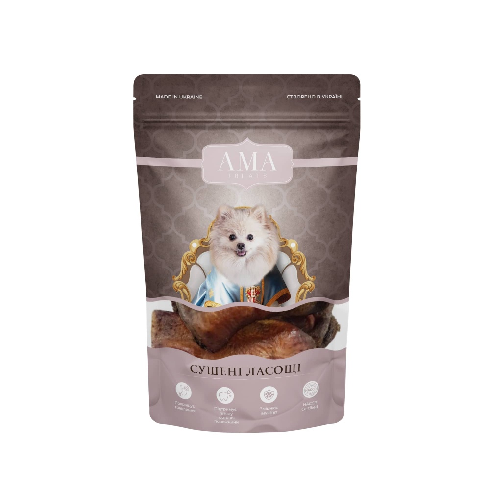 Лакомство AMA Natural Ухо говяжье 1 шт.