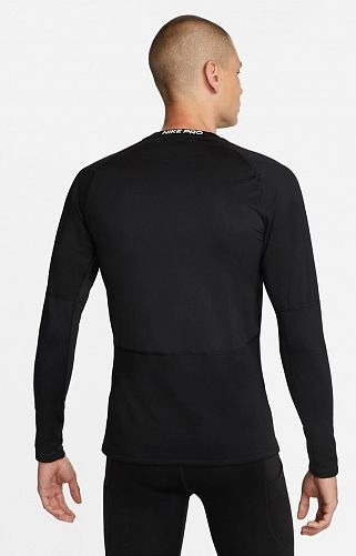 Футболка Nike M NP TOP WARM LS CREW FB7982-010 р.2XL черный