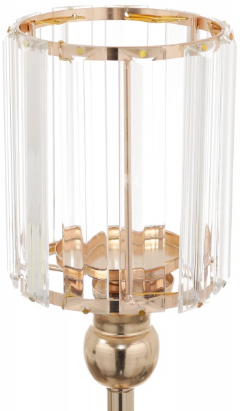 Подсвечник для широкой свечи Золото 12х12х37 см