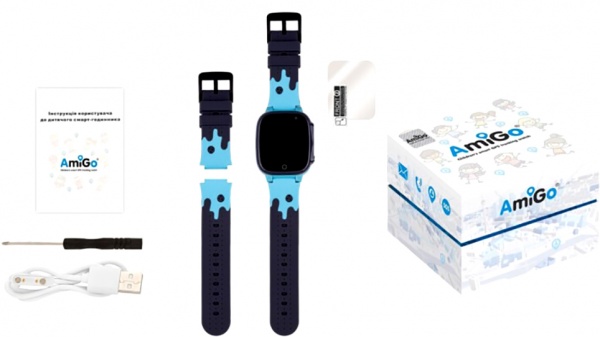 Смарт-часы детские AmiGo GO008 MILKY blue