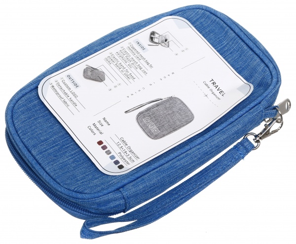 Органайзер для цифрових аксесуарів, комплектуючих 18.5х11.5х4.5 cм блакитний RH532b 