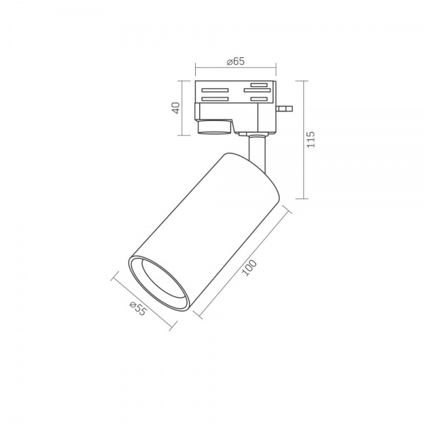 Подвес трековый Videx 30 Вт черный 26839 