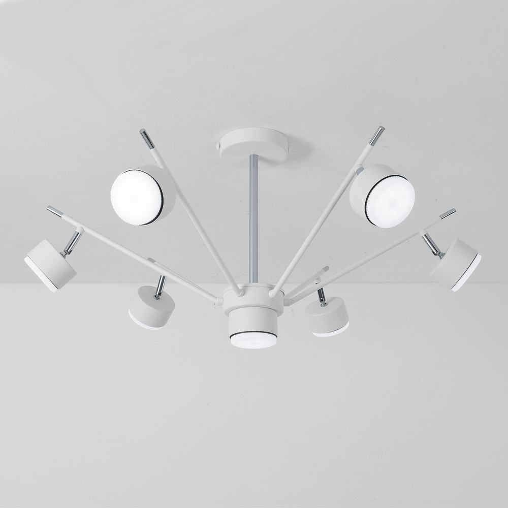 Люстра потолочная Luminaria Mary 7xGX53 белый с хромом MARY 7xGX53 WHITE/CHROME