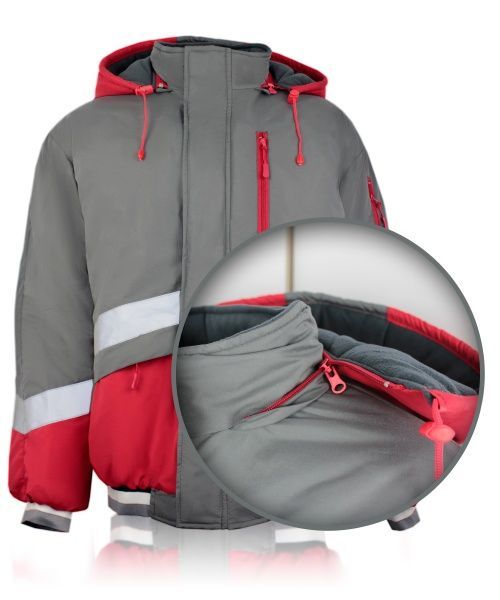 Куртка рабочая Торнадо “Грей-2” утепленная р. 48-50 рост 3-4 красный с серым