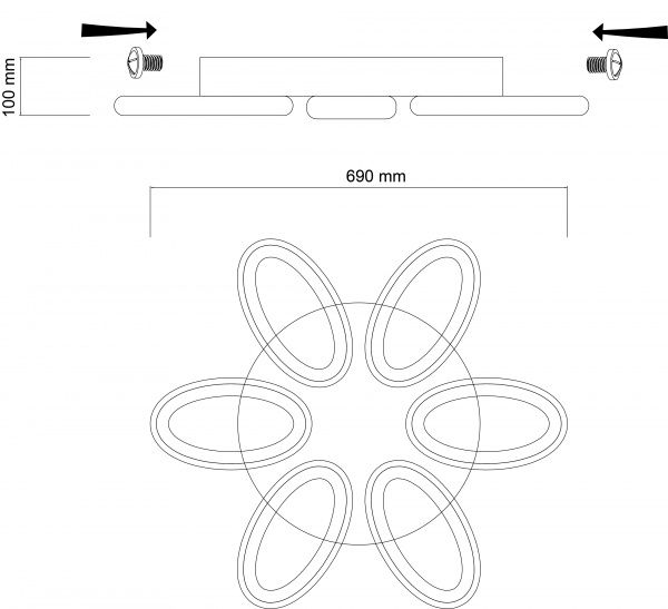 Люстра світлодіодна Hopfen Aures PT з пультом ДК 180 Вт білий 