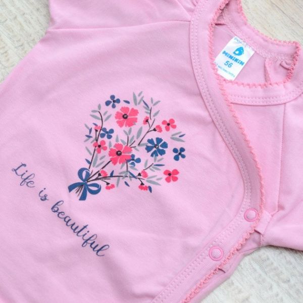 Боди детское Minikin Life is beautiful р.56 розовый 203202 