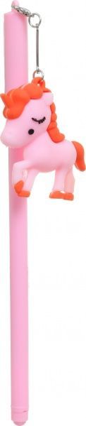 Ручка гелевая Единорог розово-оранжевый 