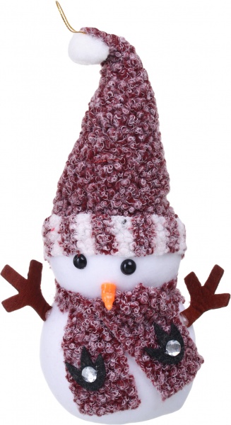 Підвіска Сніговик пінопласт мікс 4 види 14 см 