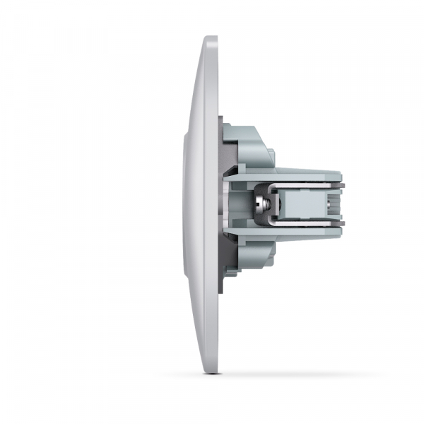 Розетка без заземления Videx Binera IP20 серебряный шелк VF-BNSK1-SS