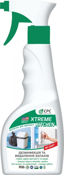 Миючий засіб універсальний СРС для дезінфекції та видалення запахів XTREME KITCHEN без хлору 500 л