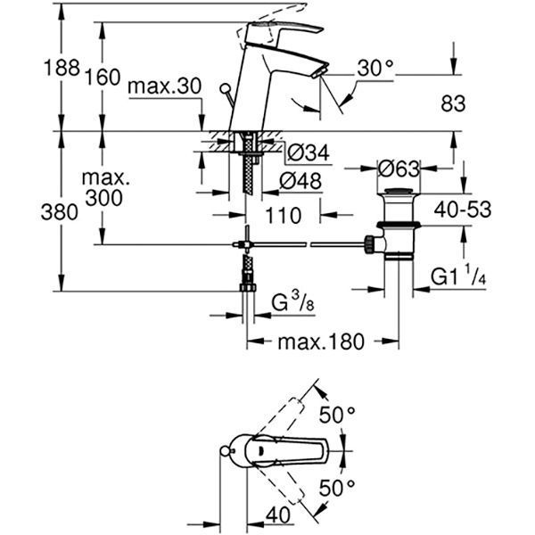 Смеситель для умывальника Grohe Start 23455000