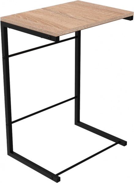 Столик приставной Терри 650х440х330 мм дуб сонома/черный 