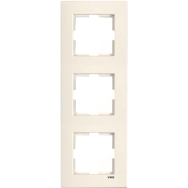 Рамка Viko Meridian тройная вертикальная кремовая