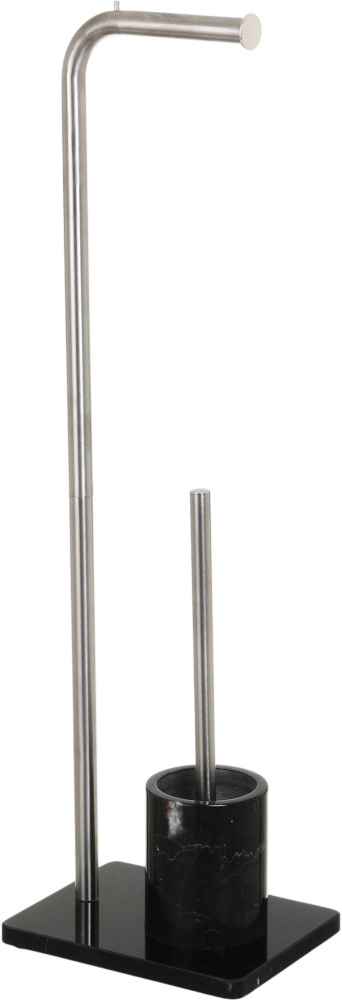 Стійка для туалету Sensio Marble з йоржиком 22х17х70 см чорний