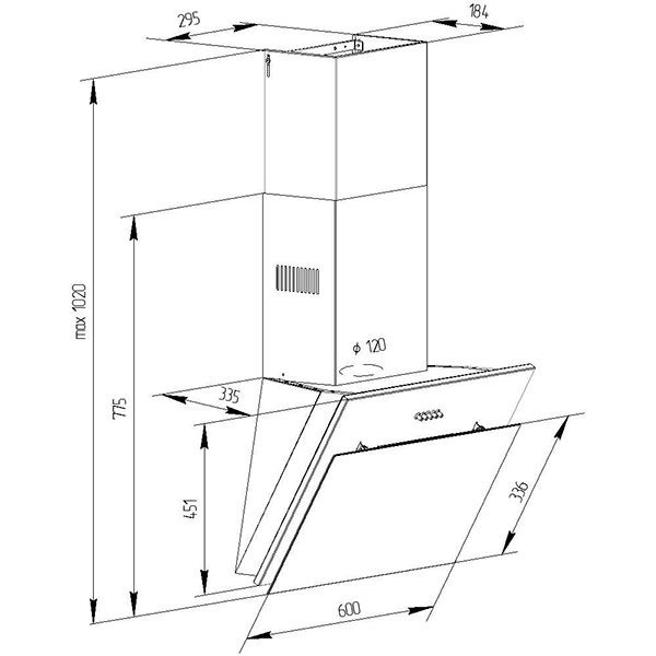 Вытяжка Pyramida NR-MG 60 BLACK MU