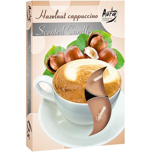 Набір арома-свічок Bispol p15-16 капучіно/горіх 6 шт