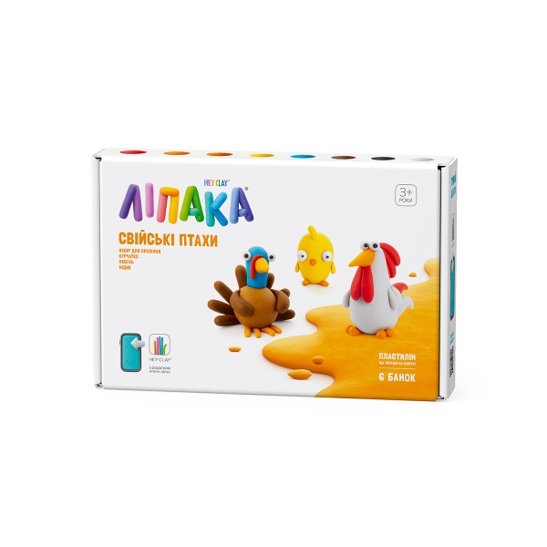 Набір для творчості Lipaka Свійські птахи: Курчатко, індик, півень 60040-UA01