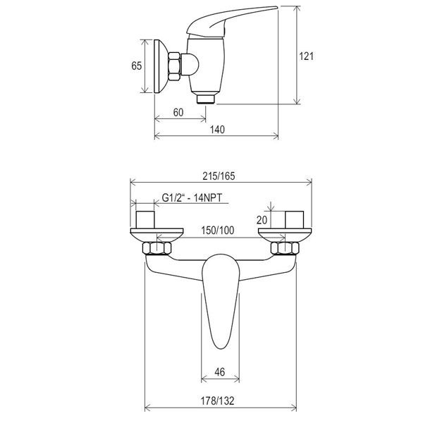 Смеситель для душа Ravak SN 032.00/150