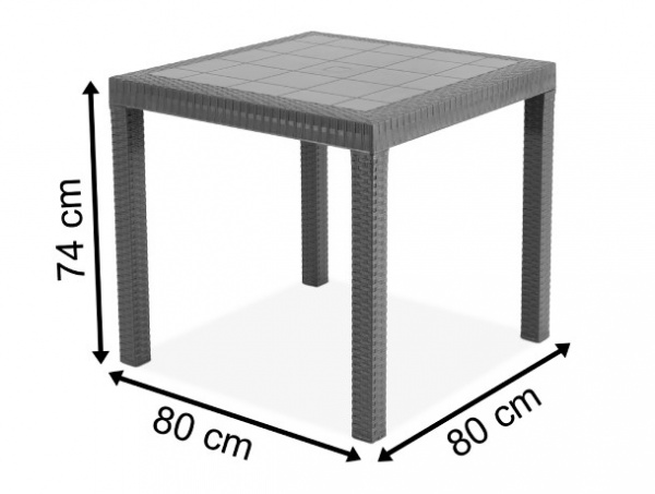 Стіл Bica 80x80 см коричневий 