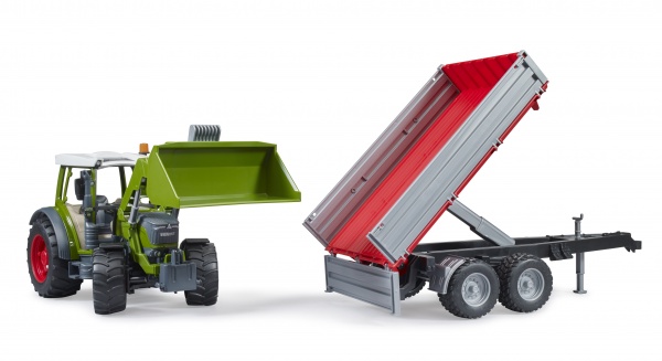 Трактор Bruder Fendt Vario 211 с передним погрузчиком и прицепом 1:16 02182