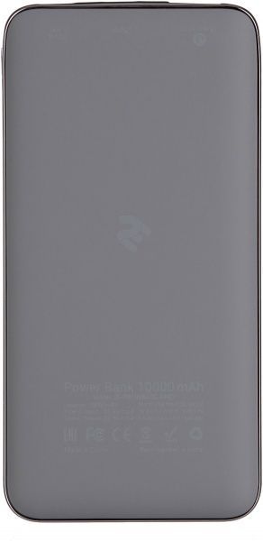 Внешний аккумулятор (Powerbank) 2E 10000 mAh grey (2E-PB1036AQC-GREY) Quick Charge 3.0 