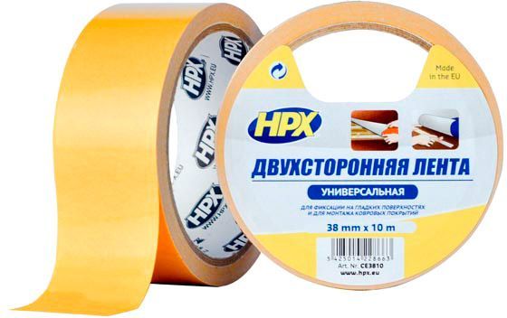 Двусторонняя клейкая лента HPX для гладких поверхностей 38 мм x 10 м CE3810