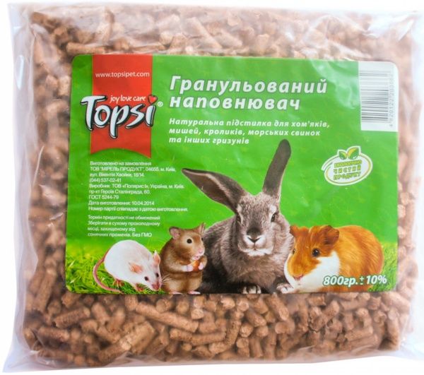 Наповнювач для гризунів Topsi Гранульований 800 г