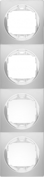Рамка чотиримісна Aling-Conel Eon E6714.00 вертикальна білий