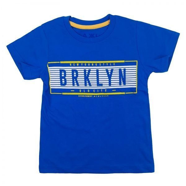Футболка для мальчика AKKU BRKLYN р.128 голубой 9065 